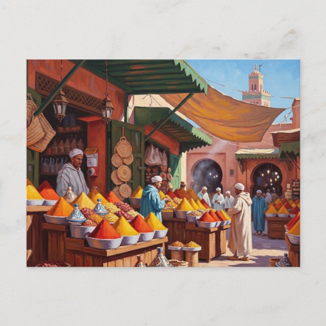 Cartão Postal Marrakesh Viagem no Marrocos (Frente)