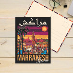 Cartão Postal Marraquexe Viagens vintage Souvenirs<br><div class="desc">Marraquexe Marrocos Market Viagens vintage de Souvenirs. Este design é um mercado marraquexe no Marrocos que representa a cultura marroquina. Um presente ideal para amantes de viagem e turismo no mundo.</div>