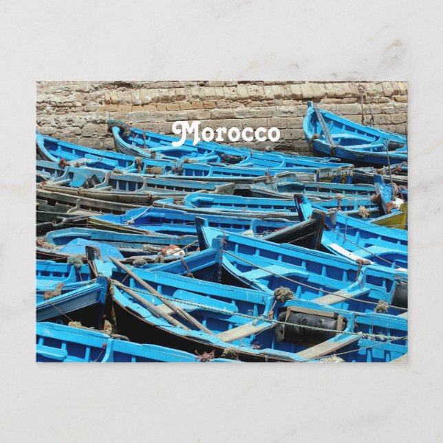 Cartão Postal Marrocos Boats (Frente)