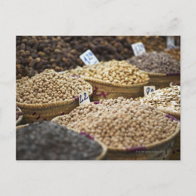 Cartão Postal Marrocos,Marraquexe,The Medina,Produto local em um (Frente)