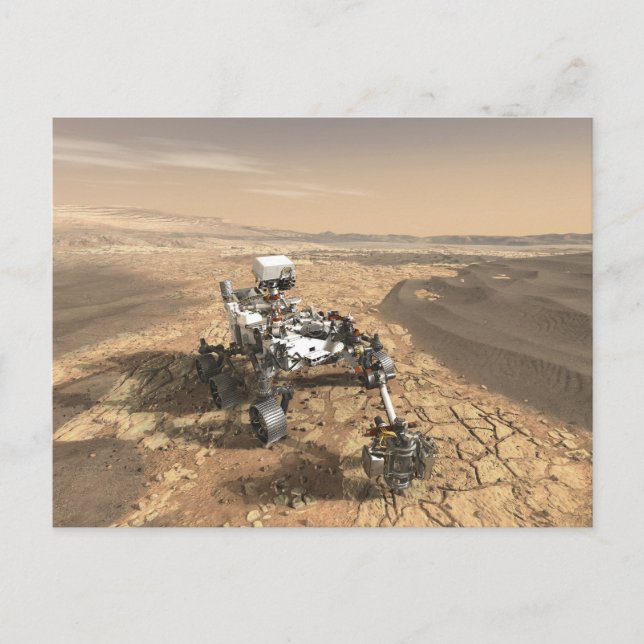 Cartão Postal Mars 2020 Rover Na Superfície De Marte. (Frente)
