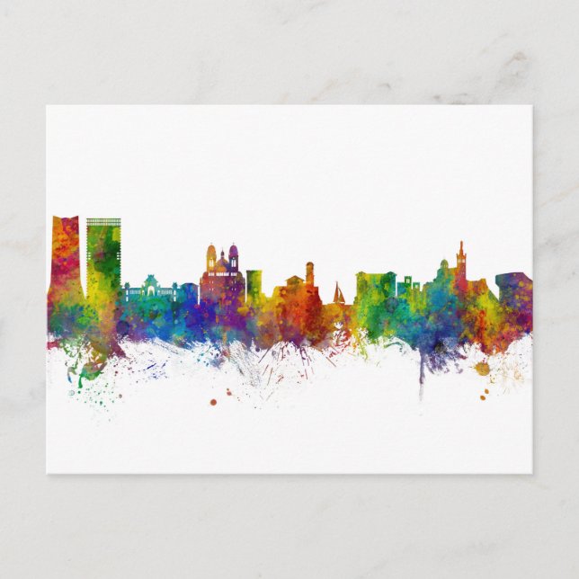 Cartão Postal Marseille France Skyline (Frente)