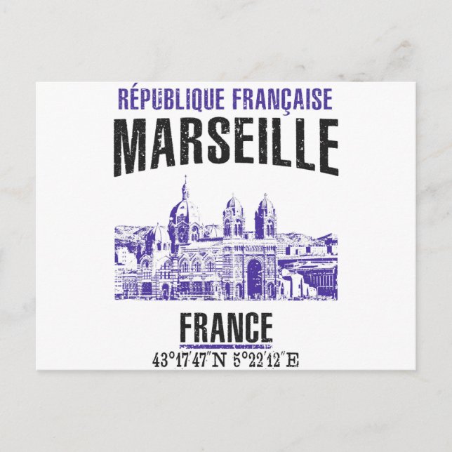 Cartão Postal Marselha (Frente)