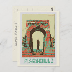Cartão Postal Marselha A ilustração Porte d’Orient França