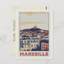 Cartão Postal Marselha Notre-Dame-de-la-Garde França