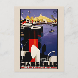 Cartão Postal Marselha Porte Afrique Du Nord