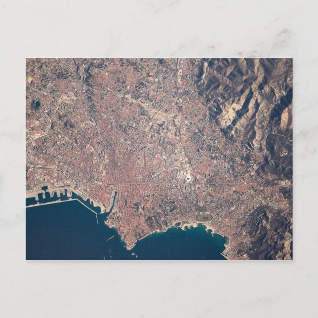 Cartão Postal Marselha vue du ciel (Frente)