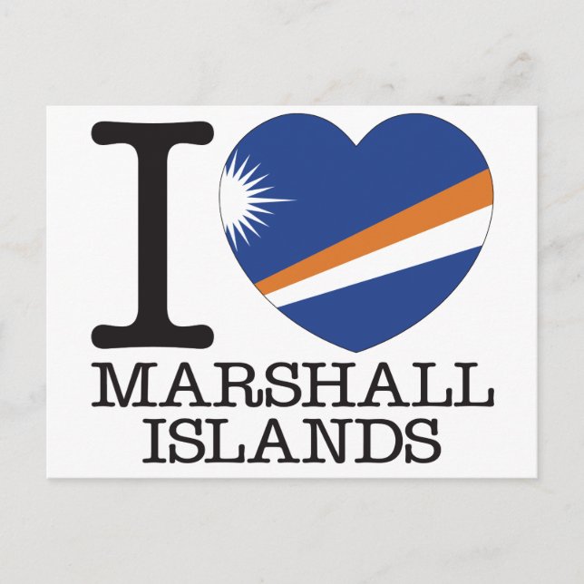 Cartão Postal Marshall Islands Love v2 (Frente)
