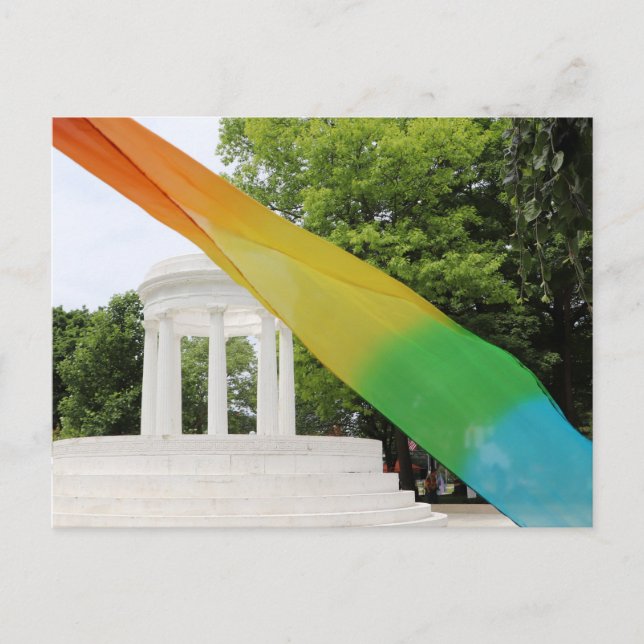 Cartão Postal Marshall Michigan Pride Rainbow  (Frente)