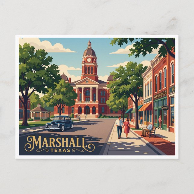 Cartão Postal Marshall Texas (Frente)