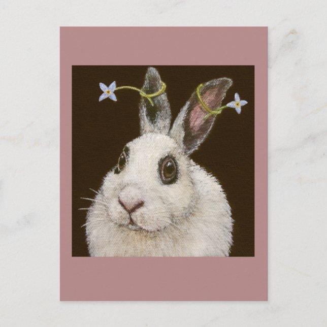 Cartão Postal marshmallow o coelho (Frente)