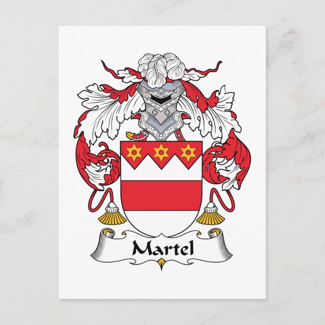 Cartão Postal Martel Family Crest (Frente)