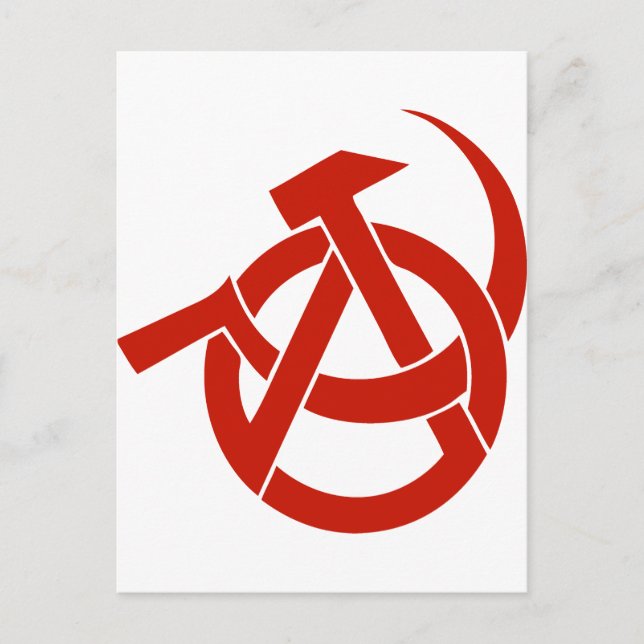 CARTÃO POSTAL MARTEL  FOICE LOGO DA ANARQUIA (Frente)