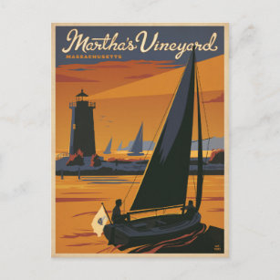 Cartão Postal Martha's Vineyard, MÃES - veleiro