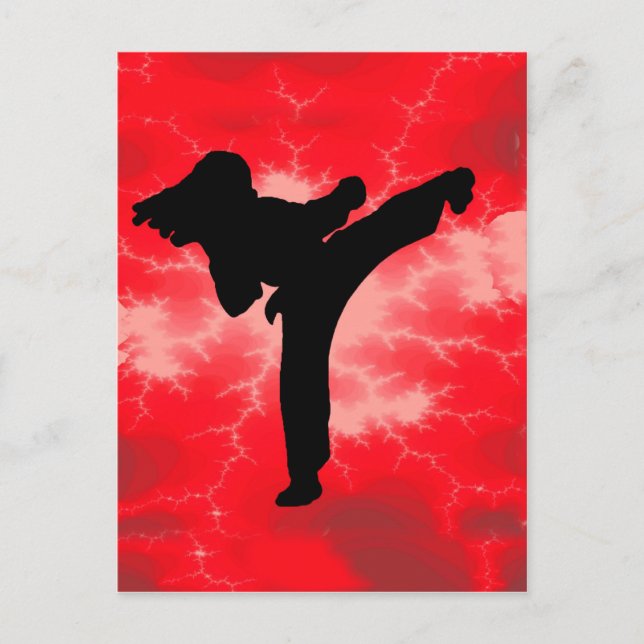 Cartão Postal Martial Arts Red Lightning (Frente)