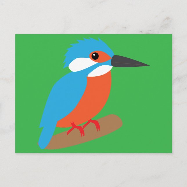 Cartão Postal Martim-pescador (Frente)