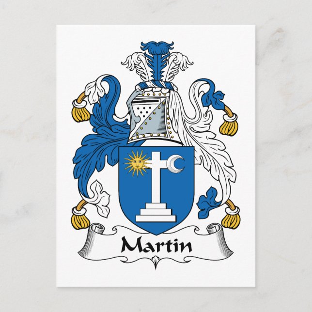 Cartão Postal Martin Family Crest (Frente)