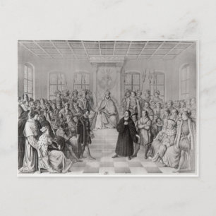 Cartão Postal Martin Luther em frente a Charles V