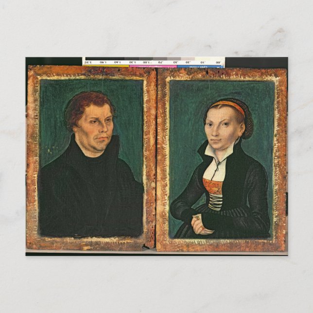 Cartão Postal Martin Luther, Katharina von Bora, c.1526 (Frente)