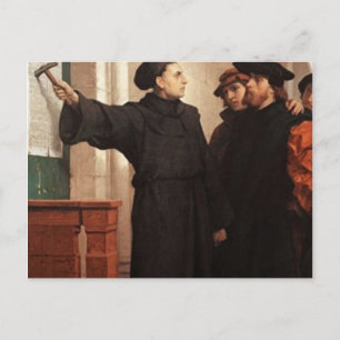 Cartão Postal Martin Luther Nailing 95 Teses