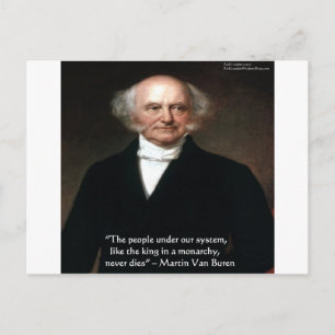 Cartão Postal Martin Van Buren "Americanos Vivem" Presentes De S