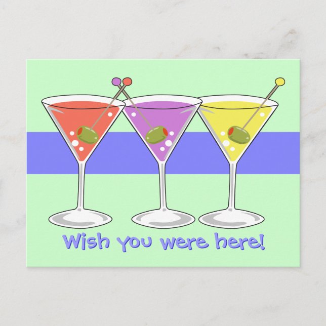 Cartão postal Martinis (Frente)