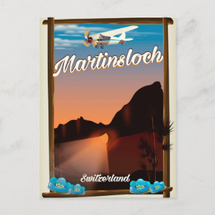 Cartão Postal Martinsloch Suiça poster de viagens