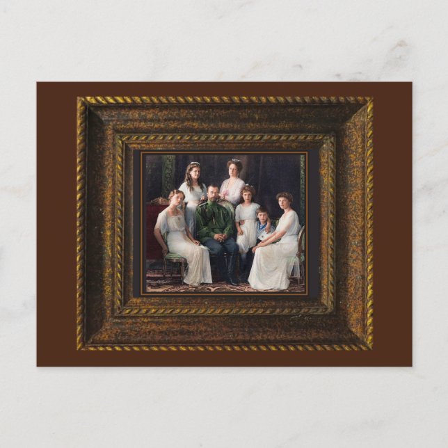 Cartão Postal Mártires Reais Russos Romanov Martyred 7-17-1918  (Frente)