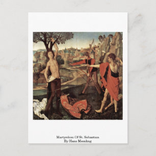 Cartão Postal Martírio de São Sebastião por Hans Memling