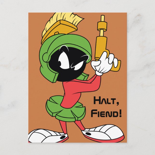 Cartão Postal MARVIN MARTIAN™ Pronto Com Laser (Frente)
