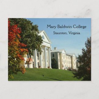 Cartão Postal Mary Baldwin College Staunton VA Virginia Postcard