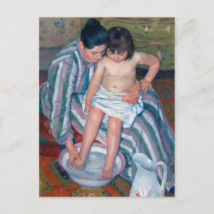 Cartão Postal Mary Cassatt American Art The Childs Bath Painting
