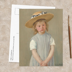 Cartão Postal Mary Cassatt - Criança com um Chapéu de Palha