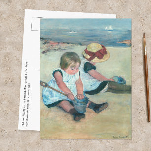 Cartão Postal Mary Cassatt - Crianças Brincando na Praia