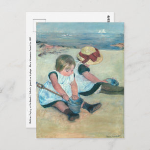 Cartão Postal Mary Cassatt - Crianças Brincando na Praia