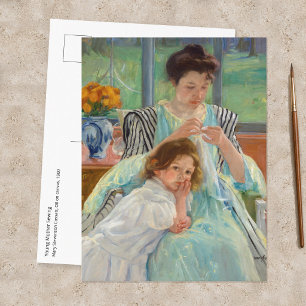 Cartão Postal Mary Cassatt - Jovem Mãe Costurando