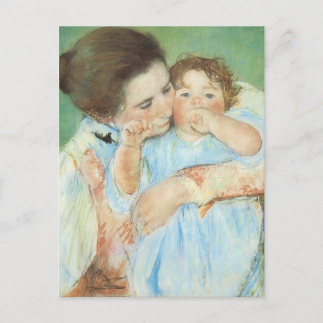 Cartão Postal Mary Cassatt - Mãe e Filho (Frente)