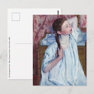 Cartão Postal Mary Cassatt - Menina Arrumando o Cabelo