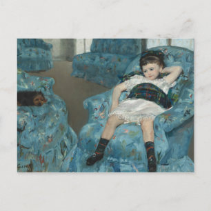 Cartão Postal Mary Cassatt - Menina em uma Cadeira Azul