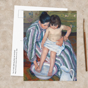 Cartão Postal Mary Cassatt - O Banho da Criança / O Banho