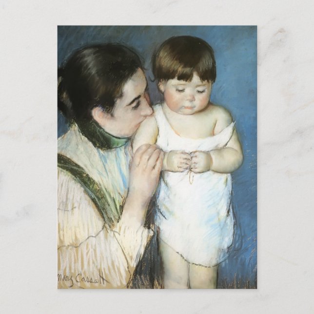 Cartão Postal Mary Cassatt - O jovem Thomas e sua mãe (Frente)