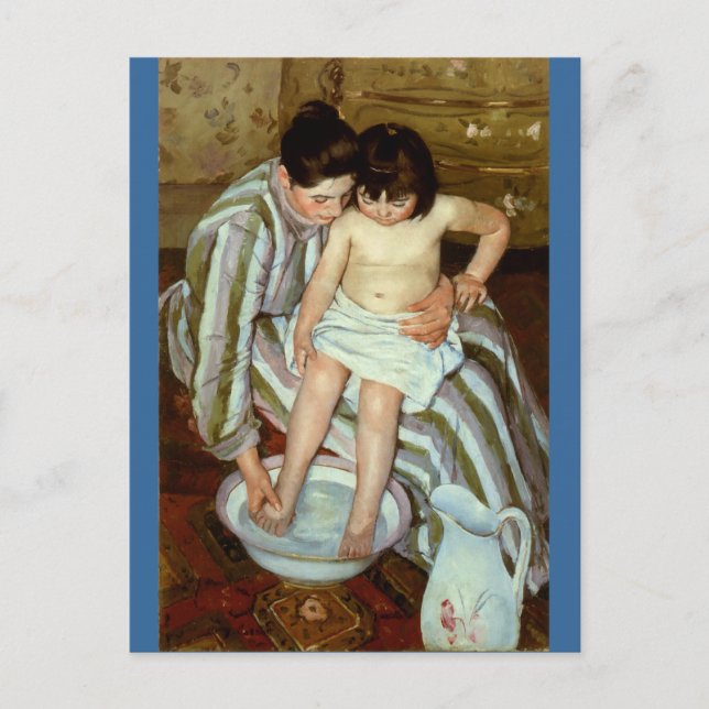Cartão Postal Mary Cassatt's The Child's Bath (cerca de 1892) (Frente)