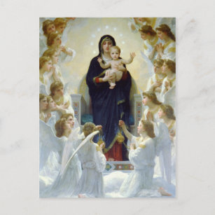 Cartão Postal Mary com Anjos - Regina Angelorum
