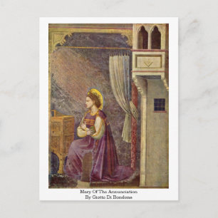 Cartão Postal Mary Da Anunciação De Giotto Di Bondone