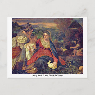 Cartão Postal Mary E Filho Cristo De Titian