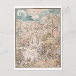 Cartão Postal Mary Entre uma multidão de animais por Durer