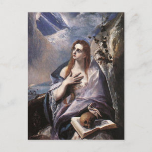 Cartão Postal Mary Magdalene em Penitência por El Greco Cartão-p