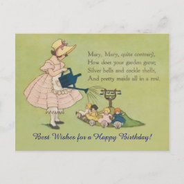 Cartão Postal Mary Mary Mary Feliz Aniversário Muito Contrário