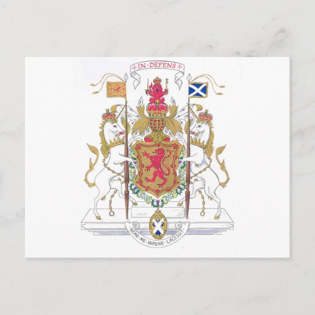 CARTÃO POSTAL MARY RAINHA DO TRIBUNAL DE ARMAS SCOTS (Frente)