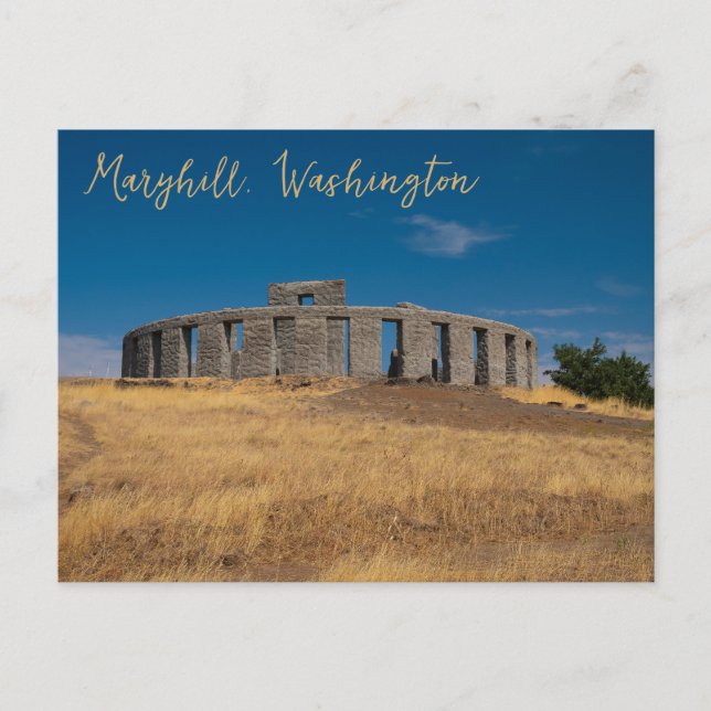 Cartão Postal Maryhill Washington Stonehenge Memorial de Guerra (Frente)